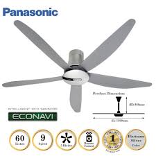 By installing a fan in every room at home, you and your family can sleep comfortably all through the night. Panasonic Econavi 5 5 Blade Ceiling Fan 60 Inch F M15h5 Shopee Malaysia
