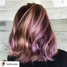 10 Ultra Cool Shades Of Winter Hair Color 2020 Ultimate Guide Purple Hair Highlights Hair Color Purple Purple Highlights Brown Hair