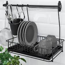 Eastore life hanging dish rack,collapsible dish drying rack with drainboard, stainless steel unfortunately ikea no longer makes this product so it is now very expensive, but it works so well and. Hultarp Dish Drainer Black Ikea
