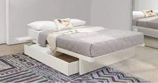 We like the fact you can fix a headboard and there's enough space under the bed frame. Japanese Platform Storage Bed No Headboard Bed Designs With Storage Bed No Headboard Storage Bed