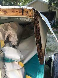 Typetwofun wiped the back side of the panel down with mek and brushed the mek/abs mixture onto the the cracks, making sure to fill them well. How To Rebuild And Repair A Water Damaged Pop Up Camper Roof Part 1 Refresh Living