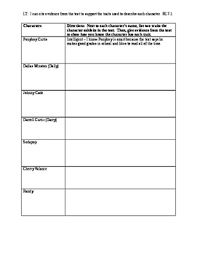 The Outsiders Character Charts Worksheets Teaching