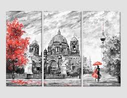 Black And White Canvas Prints Berlin Oil Painting Canvas Print Romantic Wall Art Black And Etsy Romantic Wall Art White Canvas Art Canvas Painting