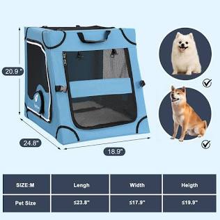 Medium travel carrier dimension guidelines, AI generated