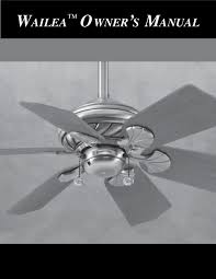 Casablanca fan company 59350 44 isotope ceiling fan with light with wall control, small, fresh white. Casablanca Wailea Owner S Manual Pdf Download Manualslib