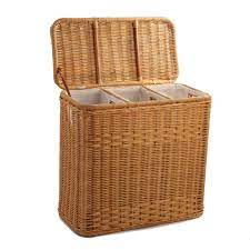 Laundry baskets don't have to be made of canvas or wicker cane. 3 Compartment Wicker Laundry Hamper The Basket Lady