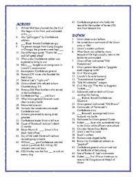 Even the greatest history buffs of all time may get stumped. Across Five Aprils 2 Civil War Era Trivia Crosswords Fun Competition Activity