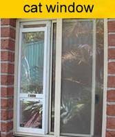 Custom built cat flap window insert. Cat Window Insert Patio Link Pet Doors