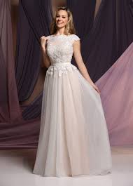 Women's stretch crepe dress with bottom scallop detail. Stunning Wedding Dresses With Sleeves Jackets Davinci Bridal Blog