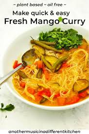 Quick Mango Curry Another Music In A Different Kitchen Recipe Mango Curry Vegan Sauce Recipes Oil Free Vegan Recipes