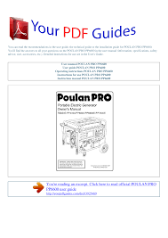 Operating Instructions Poulan Pro Pp6600 Manualzz Com