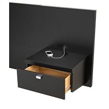 Undoubtedly, bed with floating nightstand would be the best thing you have ever thought of. Bowery Hill King Platform Storage Bed With Floating Headboard In Black Walmart Com Walmart Com