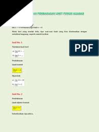 Limit bentuk akar contoh 3 youtube from www.youtube.com. Contoh Soal Limit Akar Pdf