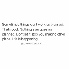 Dopl3r Com Memes Sometimes Things Dont Work As Planned Thats Cool Nothing Ever Goes As Planned Dont Let It Stop You Making Other Plans Life Is Happening Qworldstar