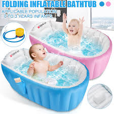 Our recommendation, and what is still considered it is important to make sure when bathing together in a tub, to take special precautions to avoid slipping. Inflatable Baby Bathtub Swimming Pool With Air Foot Pump Durable Pvc Large Folding Portable Bath Tub Travel 0 To 3 Year Old Infants 39x25x26inch Lazada Ph