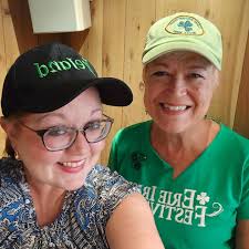 How festive is Vicki Lampe from the Erie Irish Festival?! 🍀 She even  brought me some Irish swag! ~ Amy Sas ♥️ Check out the Erie Irish Festival  Sept 13th