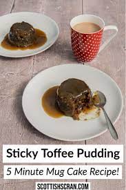 Microwave Sticky Toffee Pudding In A Mug Recipe Sticky Toffee Pudding Sticky Toffee Toffee Pudding