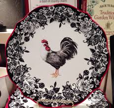 red rooster farmhouserooster plate