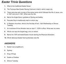 Whether you have a science buff or a harry potter fanatic, look no further than this list of trivia questions and answers for kids of all ages that will be fun for little minds to ponder. 24 Fun Easter Trivia For You To Complete Kitty Baby Love
