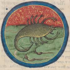 Zodiac Sign Of Scorpio In A 15th Century Manuscript Medieval Paintings Book Of Hours Medieval Art