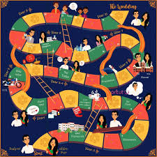 Snake And Ladder Wedding Card Creative Wedding Invitations Design Caricature Wedding Invitations Creative Wedding Invitations