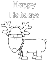 Happy holidays coloring page that you can customize and print for kids. Happy Holidays Coloring Page 2 Simple Mom Review
