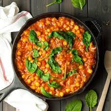 Vegan Spanish Chickpeas With Spinach Recipe Yummly Recipe Healthy Side Recipes Vegetarian Recipes Veg Recipes