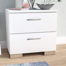 The upgraded new nightstand has two drawers, twice the storage space can make your items organized and tidy. Latitude Run Juletta 2 Drawer Nightstand In Glossy White Reviews Wayfair