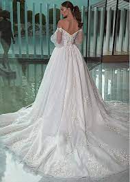 Magbridal Stunning Tulle Off The Shoulder Neckline Ball Gown Wedding Dresses With 3d Lace App Ball Gowns Wedding Wedding Dress Couture Designer Wedding Dresses
