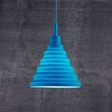 Home design grove pendant light. Suspension Lustre Design Luminaire Silicone Bleu Salle A Manger Cuisine Couloir Etc Shop