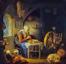 The english verb, do, which may serve as an auxiliary verb; Dou Das Tischgebet Der Spinnerin Um 1645 Kunstdruck Leinwandbild Glasbild