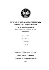 Pentingnya keterampilan menyimak kritis membuat keterampilan tersebut harus terus dilatih oleh semua orang. Peranan Menyimak Dalam Berbahasa