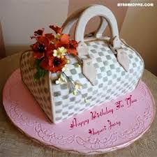 Happy Birthday Cake For Wife Images Sweet Fashion Bag Birthday Cake Wife Name Wishes Pictures Sent Birthday Cake For Mom Mom Cake Creative Birthday Cakes