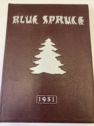 1951 Blue Spruce Dean Junior College Franklin MA Yearbook Tons Of Writing  #280N