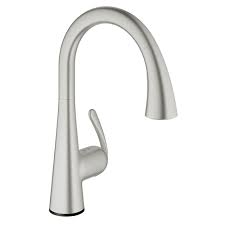 We're sorry, but we no longer offer grohe kitchen fixtures. Grohe Ladylux Cafe Touch Single Handle Pull Down Sprayer Kitchen Faucet In Supersteel Infi The Home Depot Canada