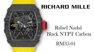 This swiss company is world famous for their exclusive timepieces. Richard Mille Rafael Nadal Black Ntpt Carbon Rm35 01 Watch Youtube