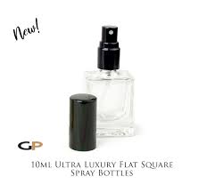 6 Ultra Flat Square Atomizer Bottles 10ml Clear Luxury Glass Bottle Silver Black Or Gold Caps Perfume Spray Bottles 1 3 Oz Essen Bottle Perfume Spray Perfume