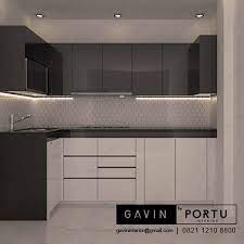 Rumah minimalis 2020 (34) sekat ruangan (31) sprei bonita (2) talang cor (1) warna cat (7) Buat Kitchen Set Hitam Putih Desain Minimalis Minimalis Desain Putih
