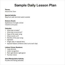 Toddler Lesson Plan Templates Daily Lesson Plan Lesson Plan Templates Preschool Lesson Plan Template