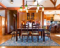 Find the durable craftsman oak® finish on all sides of this countertop table. 20 Craftsman Dining Rooms Featuring Natural Materials Home Design Lover