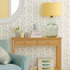 Wallpaper Floral Stripe Feature Wallpapers Laura Ashley Wallpaper Living Room Yellow Living Room Duck Egg Living Room