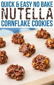 Nutella Corn Flake Cookies The Craft Patch Recipe Cornflake Cookies Nutella Recipes Easy No Bake Cookies