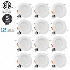 Torchstar 12 Pack 15w 5 6 Inch Led Retrofit Light Fixture With Baffle Trim Dimmable Recessed Lighting Kit 2700k Walmart Com Walmart Com