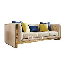 Living room sets & collections. Modern Leather Luxury Design Metal Frame Living Room Sofa