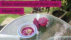 Kemudian dengan mangkuk lain, tambahkan bubur. Bubur Sumsum Kuah Buah Naga Keju Mpasi 6 Bulan Camilan Mpasi 6 Bulan Youtube