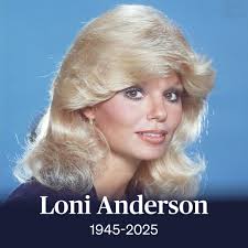 Loni Anderson, known for her performance in the popular television comedy  “WKRP in Cincinnati” from the late 1970s and early 1980s, died Sunday