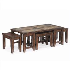 Magnussen Allister Wood Rectangular Cocktail Table In Cinnamon T1810 Coffee Table And Stool Set Coffee Table With Stools Coffee Table With Stools Underneath