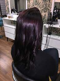 Dark purple hair color is the subtle and iridescent way to wear purple hair. Violet Aveda Hair By Bekki Aveda Hair Hair Tint Purple Tinted Hair