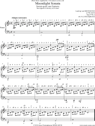 Download it once and read it on your kindle device, pc, phones or tablets. Op 27 No2 Sonata 14 Moonlight 1st Mt Easy Piano Sheet Music By Ludwig Van Beethoven