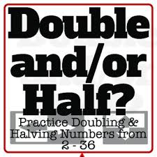 Double Or Half Game Perfect For Practicing 2 36 Doubles And Halves Doubling And Halving Teaching Math 2nd Grade Teacher